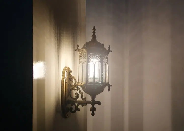 Outdoor Super Bright Wall Lamp Aisle European Style Garden Wall Lamp Waterproof Simple Retro Villa Balcony Corridor Wall Lamp
