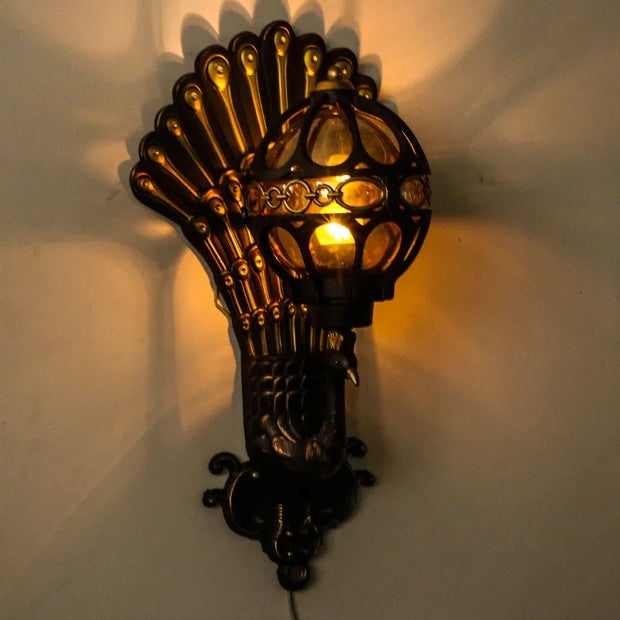 European Style Retro Peacock Wall Lamp Led Hotel Art Wall Lamp Balcony Villa Door Light Suitable For Indoor / Outdoor Lighting