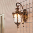 SANDIY Outdoor Wall Light Fixtures Retro Porch Lamp Exterior Nighting Sconce for House Front Door Garage Patio Bronze+Glass E27