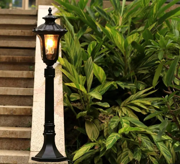 European Style Retro Home/Engineering Lawn Light Outdoor Waterproof Garden Road High Pole Light E27 Garden Light