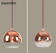 Gold Led Pendant Lights Modern Mirror Glass Hanging Lamp for Living Room Bedroom Kitchen Light Fixtures Suspension Luminaire E27