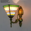Artpad Stained Glass Lampshade Batterfly Pyramid Art Wall Lamp Led Bedside Study Asile Wall Mounted Lamp Up Or Down Lighting