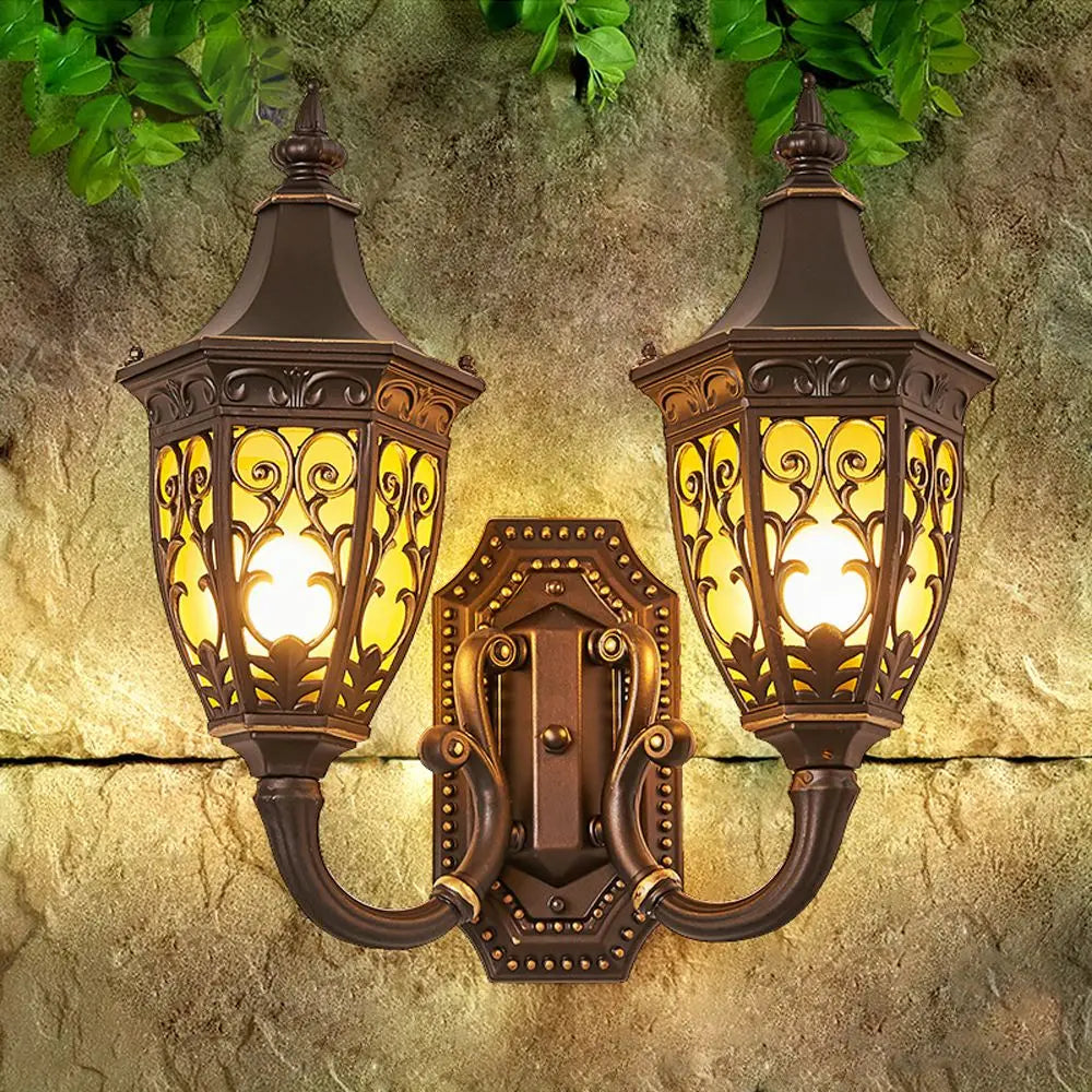 Outdoor Porch Wall Lights, European Water-Proof Garden Villa Gate Wall Sconces, Indoor Corridor Hallway Balcony Wall Lighting