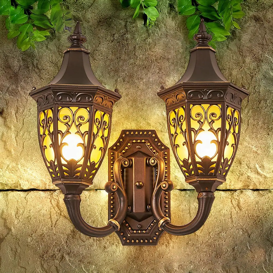 Outdoor Porch Wall Lights, European Water-Proof Garden Villa Gate Wall Sconces, Indoor Corridor Hallway Balcony Wall Lighting