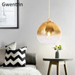 Gold Led Pendant Lights Modern Mirror Glass Hanging Lamp for Living Room Bedroom Kitchen Light Fixtures Suspension Luminaire E27