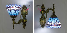 Artpad Stained Glass Lampshade Batterfly Pyramid Art Wall Lamp Led Bedside Study Asile Wall Mounted Lamp Up Or Down Lighting