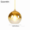 Gold Led Pendant Lights Modern Mirror Glass Hanging Lamp for Living Room Bedroom Kitchen Light Fixtures Suspension Luminaire E27