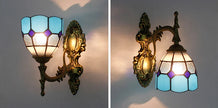 Artpad Stained Glass Lampshade Batterfly Pyramid Art Wall Lamp Led Bedside Study Asile Wall Mounted Lamp Up Or Down Lighting