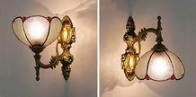 Artpad Stained Glass Lampshade Batterfly Pyramid Art Wall Lamp Led Bedside Study Asile Wall Mounted Lamp Up Or Down Lighting