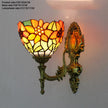 Artpad Stained Glass Lampshade Batterfly Pyramid Art Wall Lamp Led Bedside Study Asile Wall Mounted Lamp Up Or Down Lighting