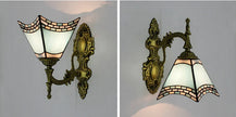 Artpad Stained Glass Lampshade Batterfly Pyramid Art Wall Lamp Led Bedside Study Asile Wall Mounted Lamp Up Or Down Lighting