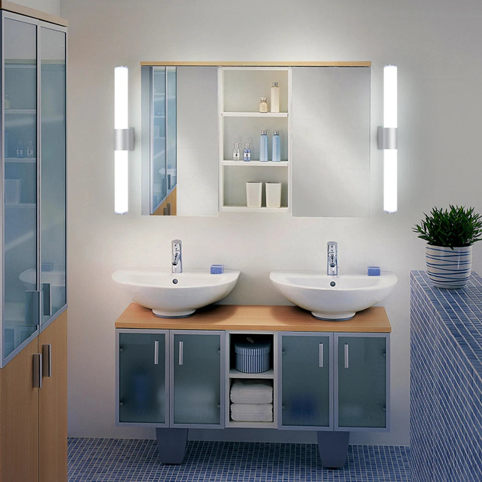 Xsky LED Modern Wall Lamp Vanity Lights Bathroom Led Mirror Light Waterproof 12W 16W 22W AC85-265V LED Tube Bathroom Lighting