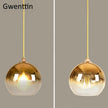 Gold Led Pendant Lights Modern Mirror Glass Hanging Lamp for Living Room Bedroom Kitchen Light Fixtures Suspension Luminaire E27