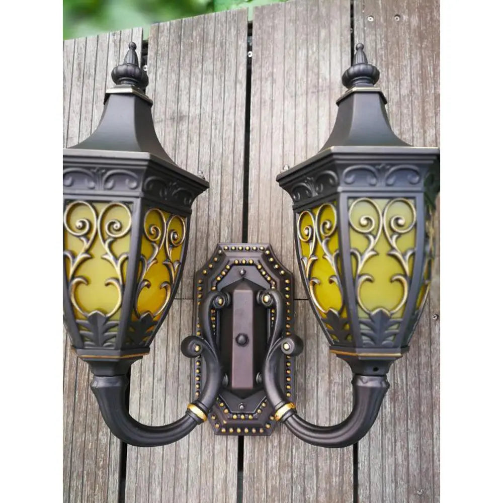 Outdoor Porch Wall Lights, European Water-Proof Garden Villa Gate Wall Sconces, Indoor Corridor Hallway Balcony Wall Lighting