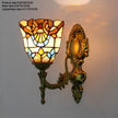 Artpad Stained Glass Lampshade Batterfly Pyramid Art Wall Lamp Led Bedside Study Asile Wall Mounted Lamp Up Or Down Lighting