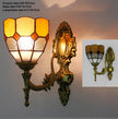 Artpad Stained Glass Lampshade Batterfly Pyramid Art Wall Lamp Led Bedside Study Asile Wall Mounted Lamp Up Or Down Lighting