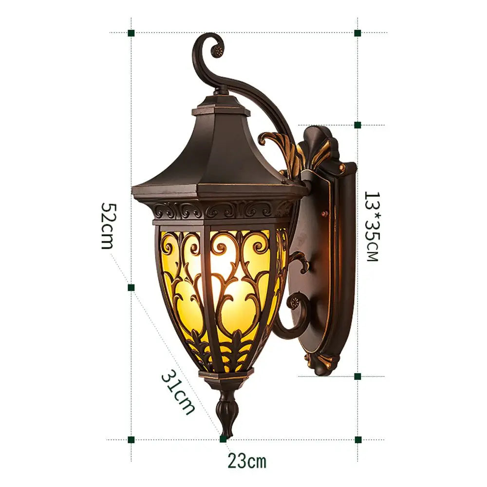 Outdoor Porch Wall Lights, European Water-Proof Garden Villa Gate Wall Sconces, Indoor Corridor Hallway Balcony Wall Lighting
