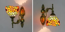 Artpad Stained Glass Lampshade Batterfly Pyramid Art Wall Lamp Led Bedside Study Asile Wall Mounted Lamp Up Or Down Lighting