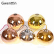 Gold Led Pendant Lights Modern Mirror Glass Hanging Lamp for Living Room Bedroom Kitchen Light Fixtures Suspension Luminaire E27