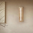 Wabi Sabi Travertine Rectangular Stone Sconce Outdoor Wall Lamp for Yard Balcony Living Room Restaurant Corridor Staircase LED