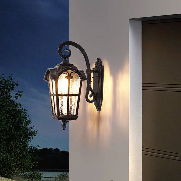 European Style Roman Outdoor Wall Lamp LED Retro Garden Lighting for Residential Villa Door