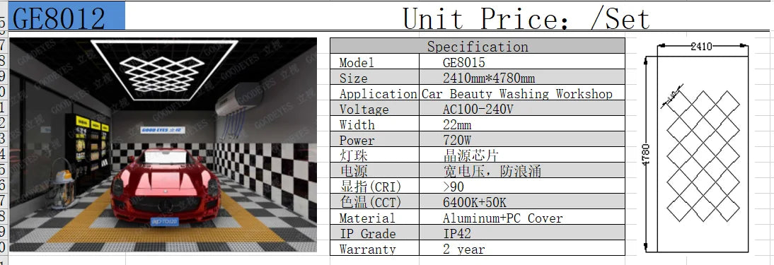 Hot Sales Hexagons Led Lights Individual DIY Factory Supplier Car Showroom 4S Workshop Dropshipping