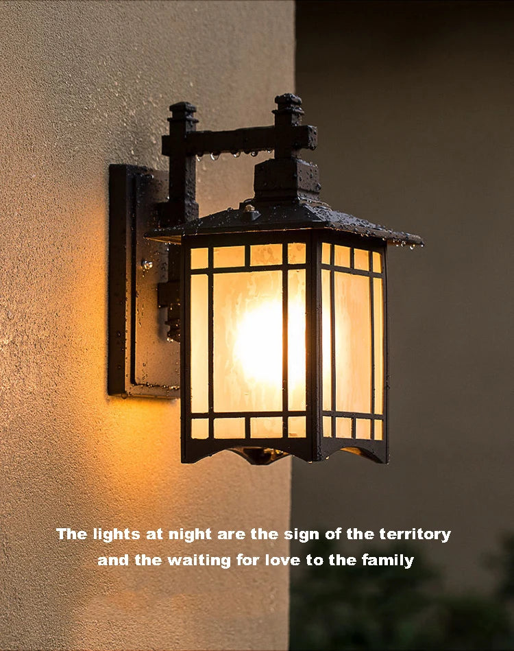 Modern Minimalist Wall Lamp Waterproof Outdoor European Style Courtyard Balcony Lighting for Chinese Corridor Aisle