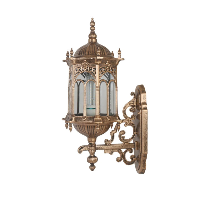 Outdoor Super Bright Wall Lamp Aisle European Style Garden Wall Lamp Waterproof Simple Retro Villa Balcony Corridor Wall Lamp