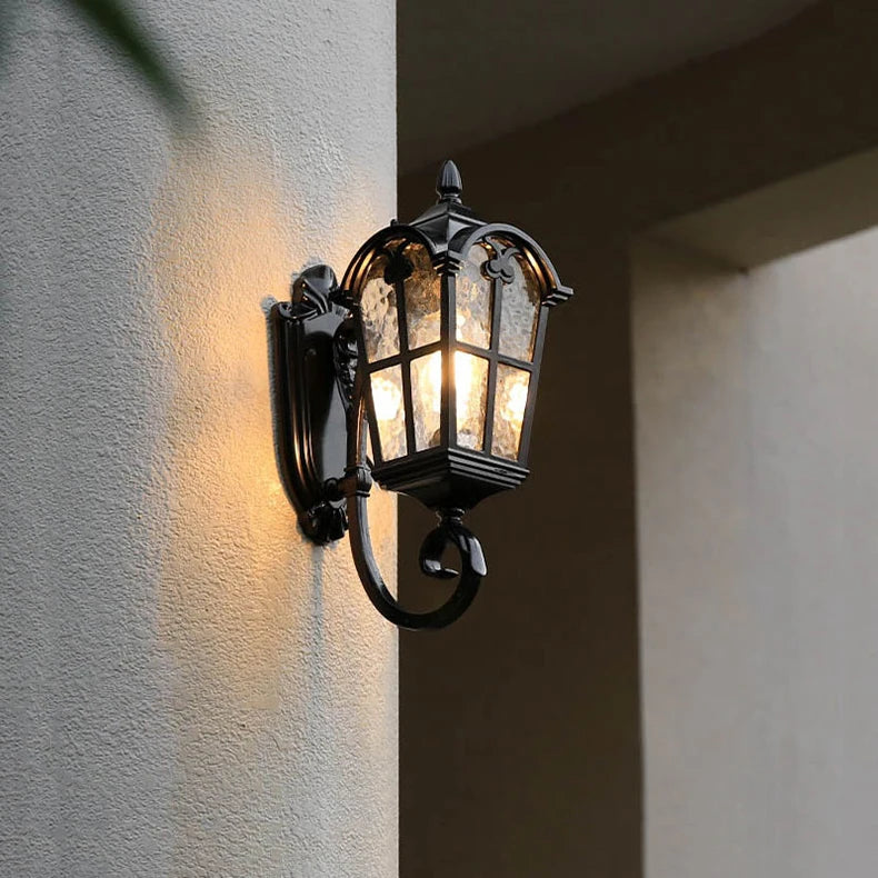 European Style Roman Outdoor Wall Lamp LED Retro Garden Lighting for Residential Villa Door