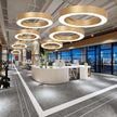Modern Iron Art Circle Pendant Lights Minimalism Black White Metal Led Ring Light Office Living Room Decor Hanging Lamp Fixtures