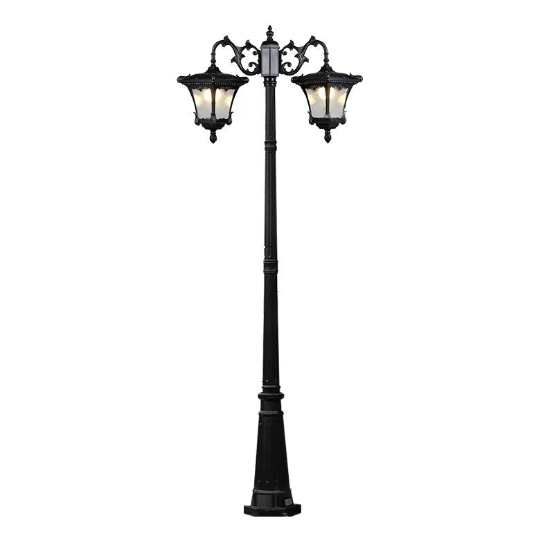 LED Street Lamp European Style Retro Waterproof Garden Lamp Outdoor Villa Lawn Community High Pole Landscape Lamp Street Light