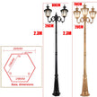 (H≈2.3M)Courtyard Street Lamp Community High Pole Lamp Outdoor Waterproof Lawn Lamp Villa Outdoor Retro Courtyard Lamp Landscape