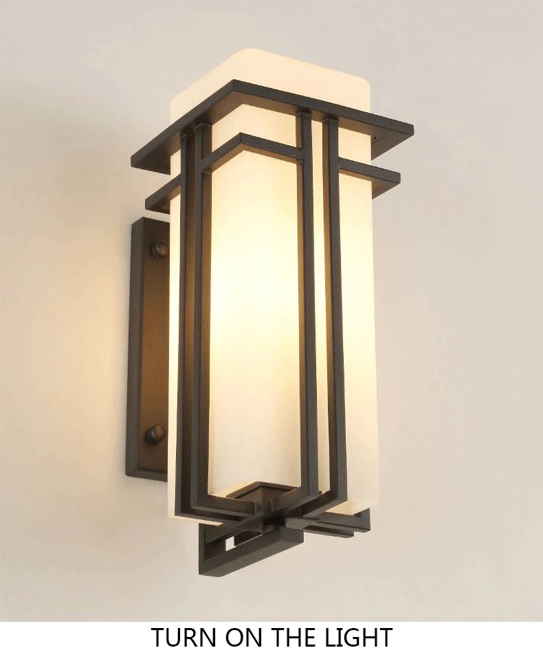 LED Retro Waterproof Wall Lamps European Style Courtyard Porch Light Outdoor Villa Balcony Garden Landscape Lighting Decor