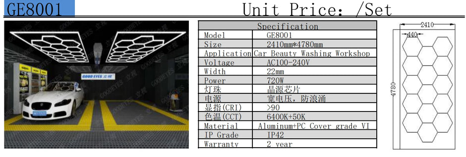 Hot Sales Hexagons Led Lights Individual DIY Factory Supplier Car Showroom 4S Workshop Dropshipping