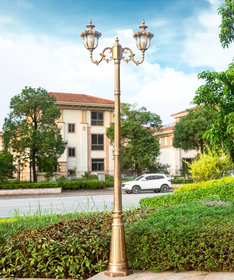 (H≈2.3M)Courtyard Street Lamp Community High Pole Lamp Outdoor Waterproof Lawn Lamp Villa Outdoor Retro Courtyard Lamp Landscape