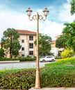 (H≈2.3M)Courtyard Street Lamp Community High Pole Lamp Outdoor Waterproof Lawn Lamp Villa Outdoor Retro Courtyard Lamp Landscape