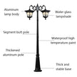 LED Street Lamp European Style Retro Waterproof Garden Lamp Outdoor Villa Lawn Community High Pole Landscape Lamp Street Light