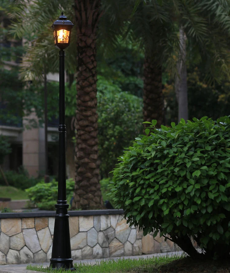 (H≈ 2.4m) Outdoor Courtyard Street Lamp European-Style Waterproof Retro Corridor Lamp Villa Outdoor High Pole Project