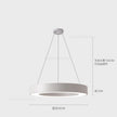 Modern Iron Art Circle Pendant Lights Minimalism Black White Metal Led Ring Light Office Living Room Decor Hanging Lamp Fixtures