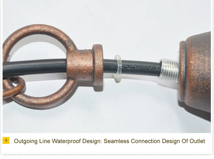 European Waterproof Pendant Lamp Outdoor Retro Village Chandelier Balcony Corridors Lights Grape Rack Hanglamp Luminaire