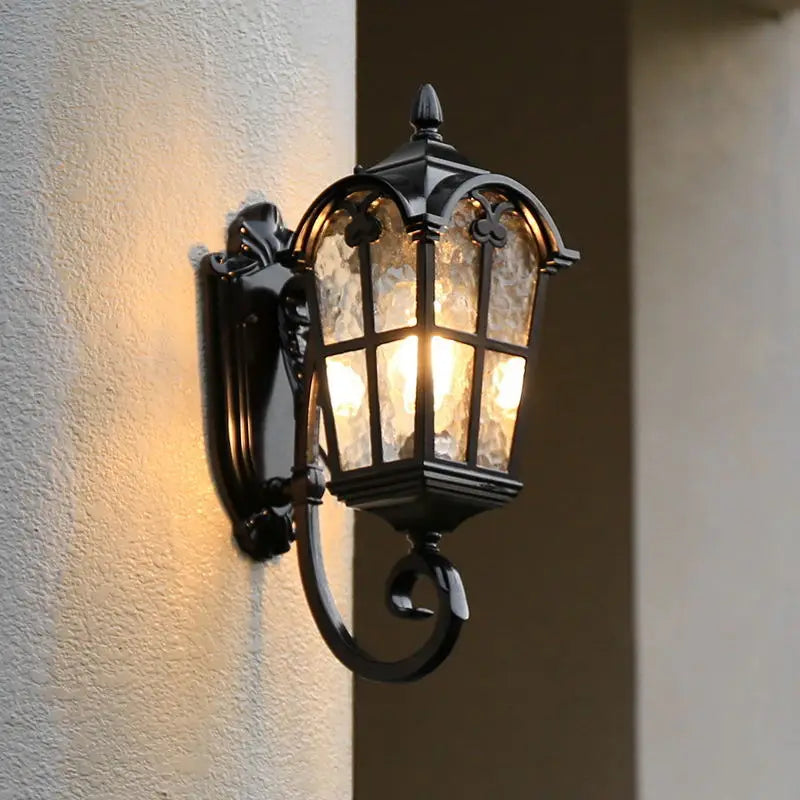 European Style Roman Outdoor Wall Lamp LED Retro Garden Lighting for Residential Villa Door