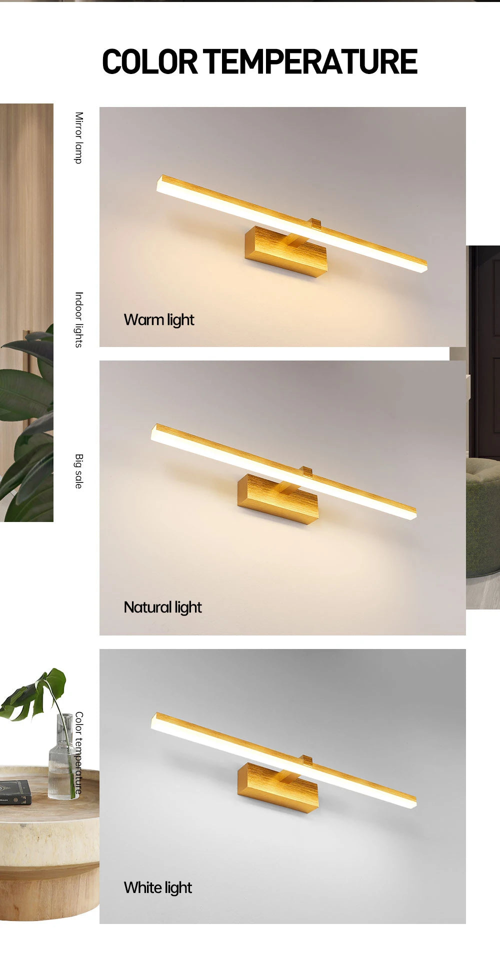 Led Wall Light Mirror in The Bathroom 8W 41W Led Light Fixture Wall Modern Wall Light Fixtures Indoor Lamp for The Bathroom