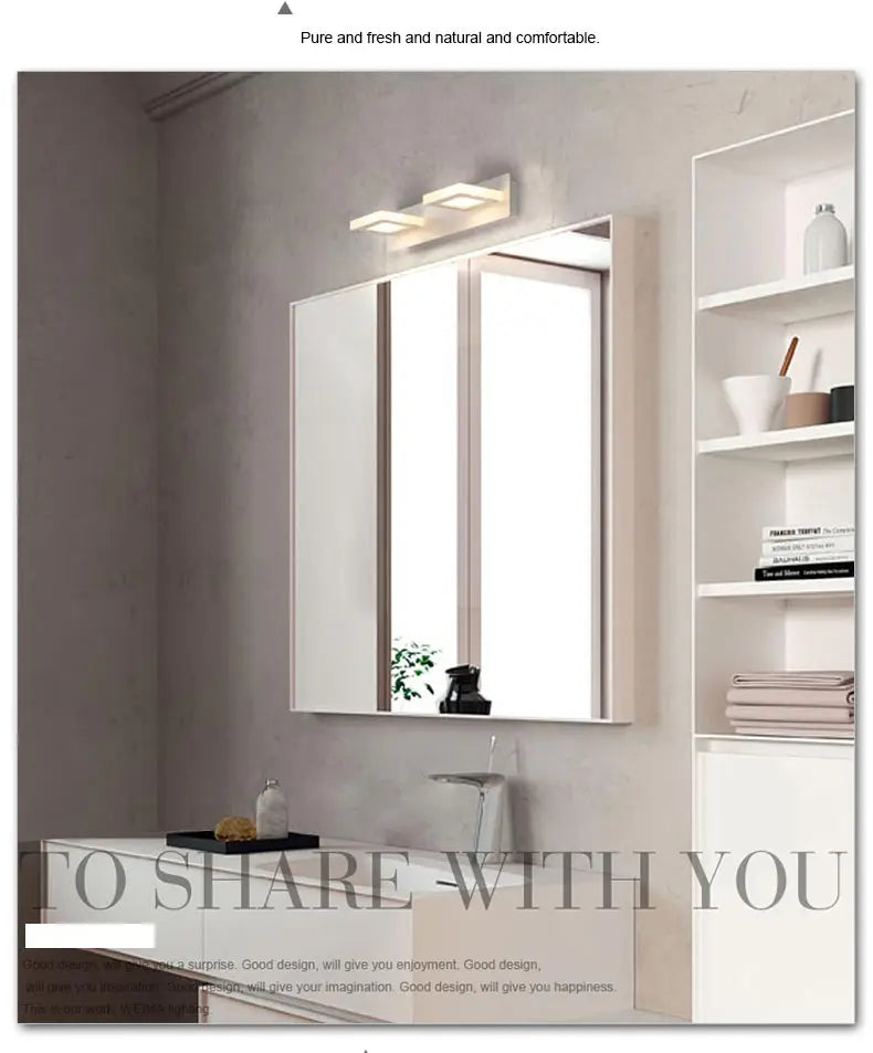 Modern Stair Led Wall Lamp Kitchen Bathroom Mirror Light Fixture Decor Bedroom Home Lighting White Metal Acrylic Sconce 110-220V