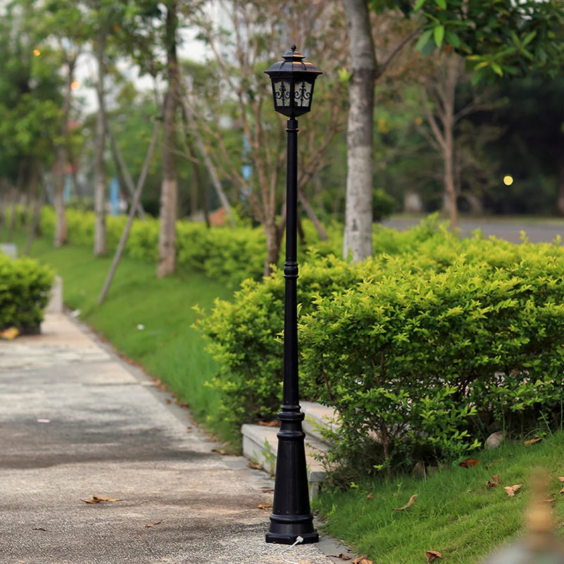 (H≈ 2.4m) Outdoor Courtyard Street Lamp European-Style Waterproof Retro Corridor Lamp Villa Outdoor High Pole Project