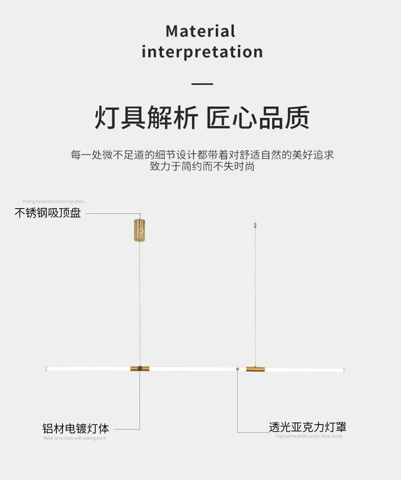 Led Pendant Light Kitchen Lighting Modern Chandeliers For Dining Room Dining Table Led Pendant Lamp Bronze Lustre App/Remote