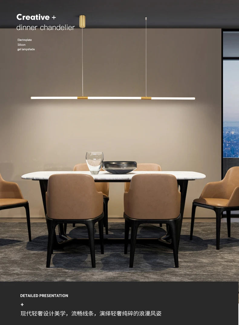 Led Pendant Light Kitchen Lighting Modern Chandeliers For Dining Room Dining Table Led Pendant Lamp Bronze Lustre App/Remote
