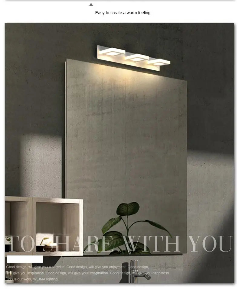 Modern Stair Led Wall Lamp Kitchen Bathroom Mirror Light Fixture Decor Bedroom Home Lighting White Metal Acrylic Sconce 110-220V