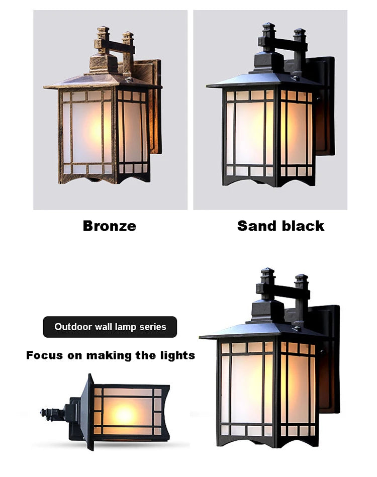 Modern Minimalist Wall Lamp Waterproof Outdoor European Style Courtyard Balcony Lighting for Chinese Corridor Aisle