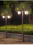 LED Street Lamp European Style Retro Waterproof Garden Lamp Outdoor Villa Lawn Community High Pole Landscape Lamp Street Light