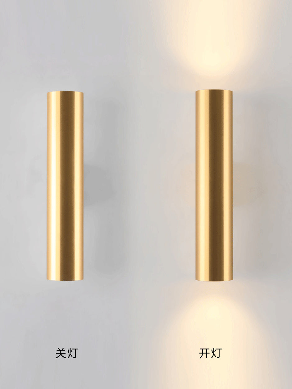 Minimalist Double Headed Cylindrical Wall Lamp Modern Indoor Lamps Background Wall Hallway Bedroom Light Up and Down Luminous